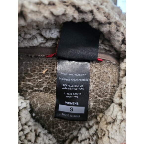 Gerry Womens Sweatshirt Size Small Brown Sherpa 1/4 Zip Long Sleeve Pullover - Picture 9 of 12